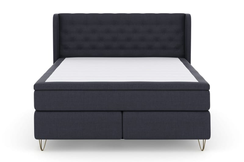 Select No 6 Komplett Sängpaket 180x200 Fast Watergel, Blå/Metall V-form