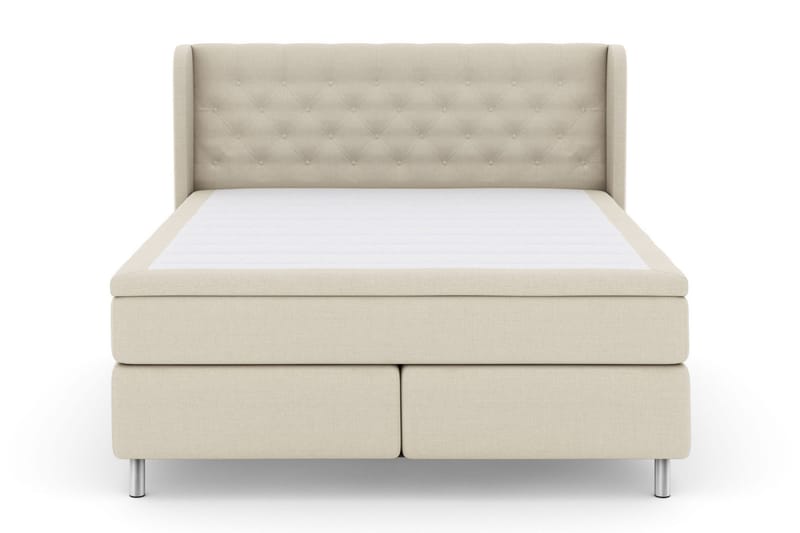Select No 6 Komplett Sängpaket 180x200 F/M Memory/Pocket, Beige/Metall