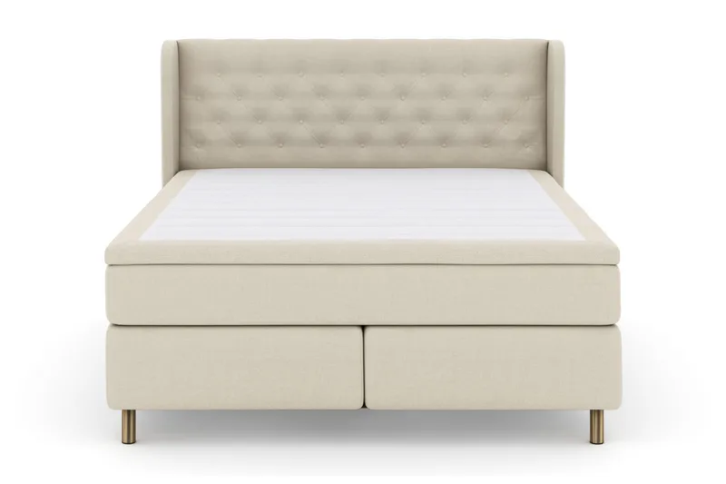 Select No 6 Komplett Sängpaket 210x210 Fast Memory/Pocket, Beige/Koppar
