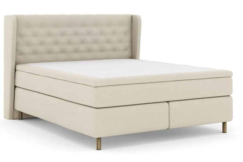 Select No 6 Komplett Sängpaket 210x210 Fast Memory/Pocket - Beige/Koppar - Möbler - Säng - Kontinentalsäng