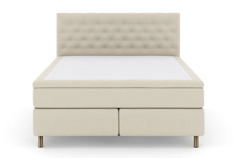 Select No 6 Komplett Sängpaket 210x210 F/M Memory/Pocket, Beige/Koppar