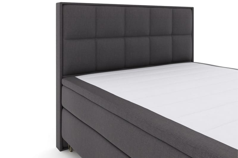 Select No 6 Komplett Sängpaket 210x210 Medium Memory/Pocket - Mörkgrå/Metall V-form - Möbler - Säng - Kontinentalsäng