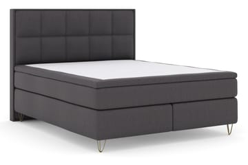Select No 6 Komplett Sängpaket 210x210 Medium Memory/Pocket - Mörkgrå/Metall V-form - Möbler - Säng - Kontinentalsäng