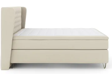 Select No 6 Komplett Sängpaket 210x210 Medium Watergel - Beige/Metall V-form - Möbler - Säng - Kontinentalsäng