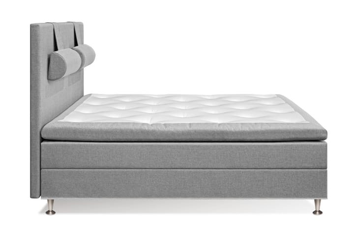 Komplett Sängpaket Sofia 160x200 - Ljusgrå med nackkudde - Komplett sängpaket - Kontinentalsäng