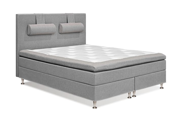 Komplett Sängpaket Sofia 180x200 - Ljusgrå med nackkudde - Komplett sängpaket - Kontinentalsäng