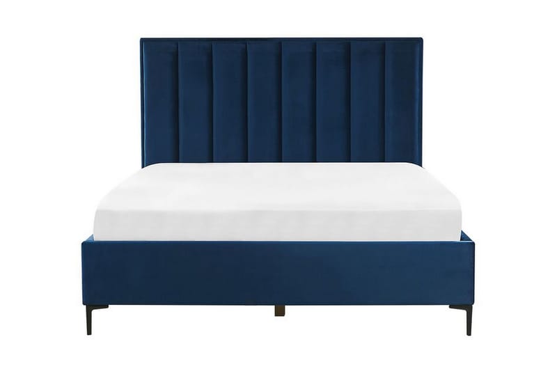 Sovrumsset dubbelsäng 160x200 cm marinblå SEZANNE - Blå - Möbler - Säng - Komplett sängpaket