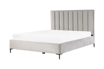 Sovrumsset dubbelsäng 180x200 cm grå SEZANNE - Grå - Möbler - Säng - Säng med förvaring