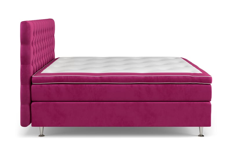 Kontinentalsäng Estelle 160x200 cm - Rosa|Sammet - Kontinentalsäng - Komplett sängpaket