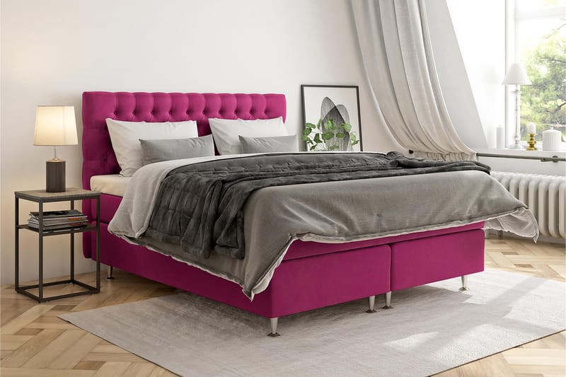 Kontinentalsäng Estelle 180x200 cm - Rosa - Kontinentalsäng - Komplett sängpaket