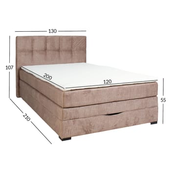 Kontinentalsäng Holvik 120x200 cm - beige - Möbler - Säng - Kontinentalsäng