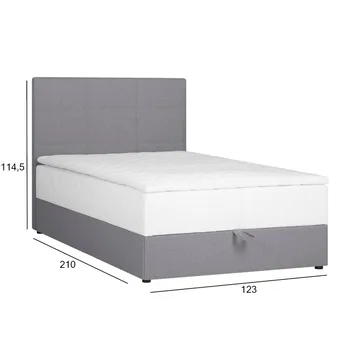 Kontinentalsäng Kalen med madrass 120x200 cm - grå - Möbler - Säng - Kontinentalsäng