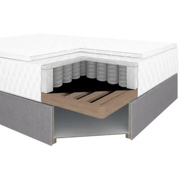 Kontinentalsäng Kalen med madrass 120x200 cm - grå - Möbler - Säng - Kontinentalsäng