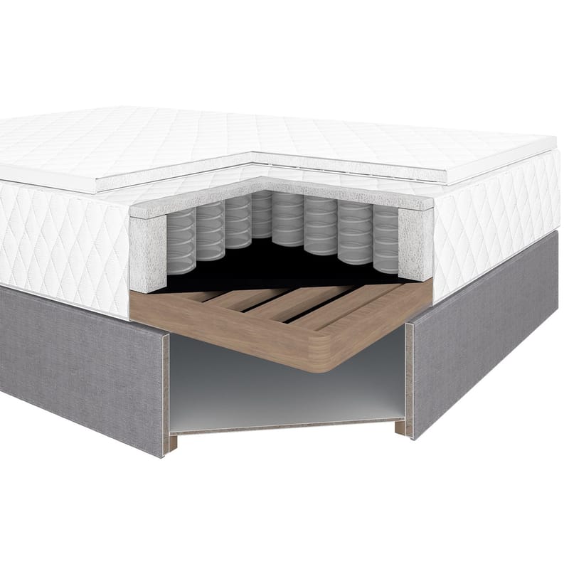 Kontinentalsäng Kalen med madrass 120x200 cm - grå - Möbler - Säng - Kontinentalsäng