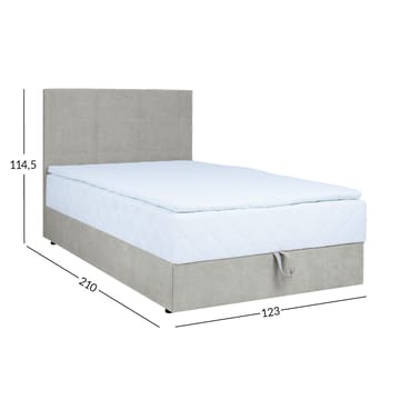Kontinentalsäng Kalen med madrass 120x200 cm - mörkbeige - Möbler - Säng - Kontinentalsäng