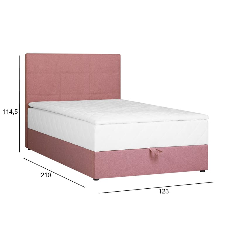 Kontinentalsäng Kalen med madrass 120x200 cm - rosa - Möbler - Säng - Kontinentalsäng