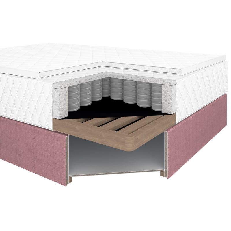Kontinentalsäng Kalen med madrass 120x200 cm - rosa - Möbler - Säng - Kontinentalsäng