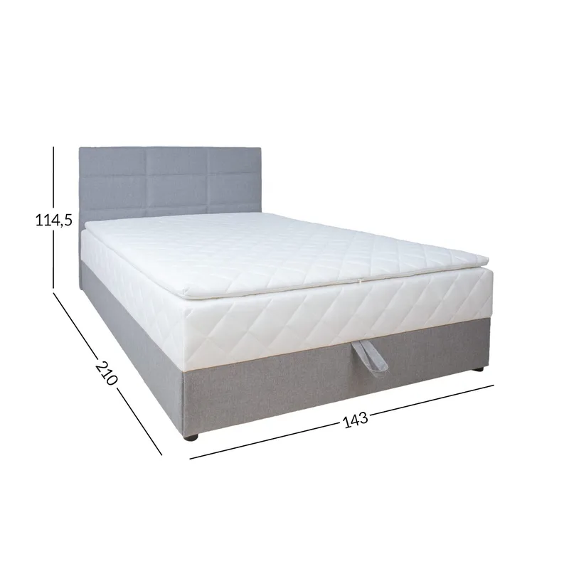 Kontinentalsäng Kalen med madrass 140x200 cm - grå - Möbler - Säng - Kontinentalsäng