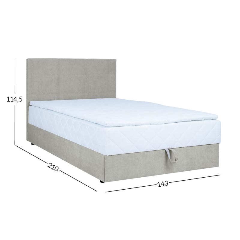 Kontinentalsäng Kalen med madrass 140x200 cm - mörkbeige - Möbler - Säng - Kontinentalsäng