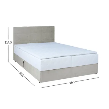 Kontinentalsäng Kalen med madrass 160x200 cm - Mörkbeige - Möbler - Säng - Kontinentalsäng
