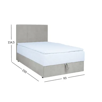 Kontinentalsäng Kalen med madrass 90x200 cm - mörkbeige - Möbler - Säng - Kontinentalsäng