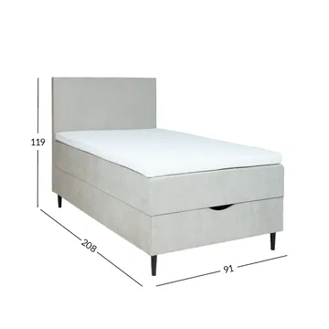 Kontinentalsäng Odviks 90x200 cm - Mörkbeige - Möbler - Säng - Kontinentalsäng