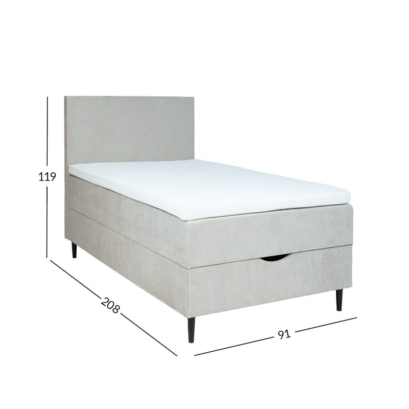 Kontinentalsäng Odviks 90x200 cm - Mörkbeige - Möbler - Säng - Kontinentalsäng