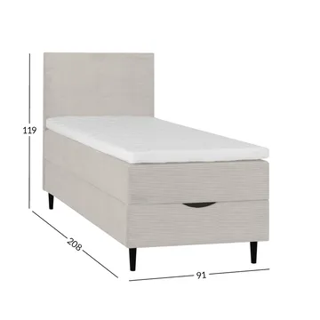 Kontinentalsäng Odviks Manchester 90x200 cm - beige - Möbler - Säng - Kontinentalsäng