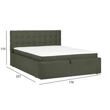 Kontinentalsäng Olsvik 160x200 cm med madrass - grön - Möbler - Säng - Kontinentalsäng