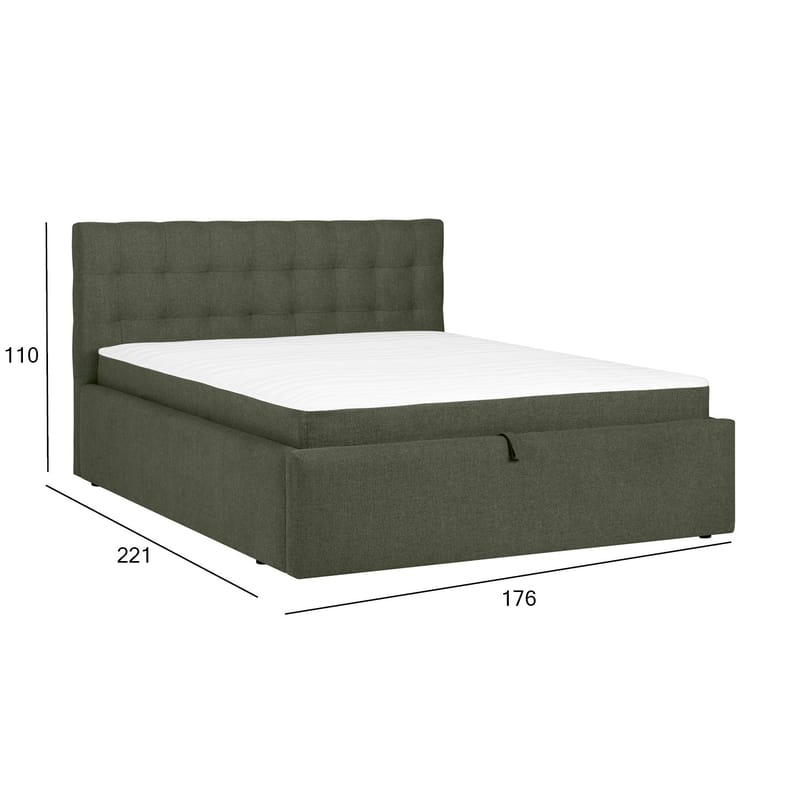 Kontinentalsäng Olsvik 160x200 cm med madrass - grön - Möbler - Säng - Kontinentalsäng