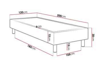 Adeliza Kontinentalsäng 120x200 cm - Grön - Möbler - Säng - Kontinentalsäng