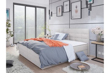 Alvito Kontinentalsäng 140x200 cm med Sänggavel - Ljusgrå - Möbler - Säng - Kontinentalsäng