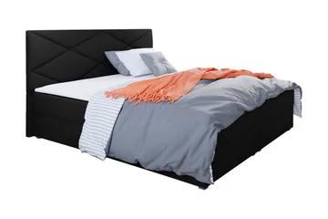 Alvito Kontinentalsäng 140x200 cm med Sänggavel - Svart - Möbler - Säng - Kontinentalsäng