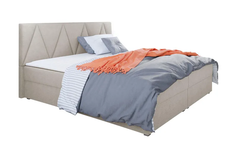 Alvito Kontinentalsäng 160x200 cm med Sänggavel, Beige