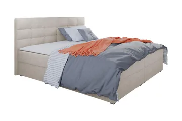 Alvito Kontinentalsäng 160x200 cm med Sänggavel - Beige - Möbler - Säng - Kontinentalsäng