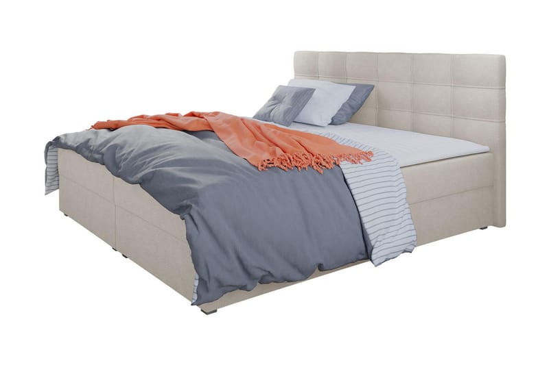 Alvito Kontinentalsäng 180x200 cm med Sänggavel - Beige - Möbler - Säng - Kontinentalsäng