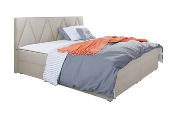 Alvito Kontinentalsäng 180x200 cm med Sänggavel - Beige - Möbler - Säng - Kontinentalsäng