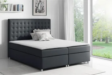 Asti Sängpaket 120x200 cm LED-belysning - Svart - Möbler - Säng - Kontinentalsäng