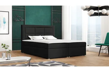 Axlunda Box Kontinentalsäng 160x215 cm LED-belysning - Svart - Möbler - Säng - Kontinentalsäng