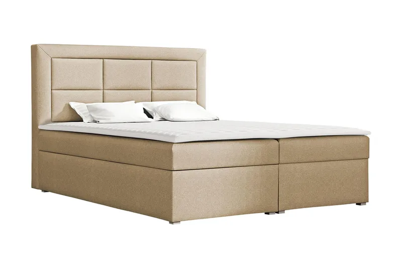 Axlunda Box Kontinentalsäng 180x215 cm LED-belysning, Beige