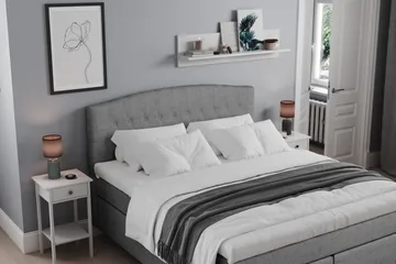 Belda Kontinentalsäng 160x200Fast/Medium - Grå - Möbler - Säng - Kontinentalsäng