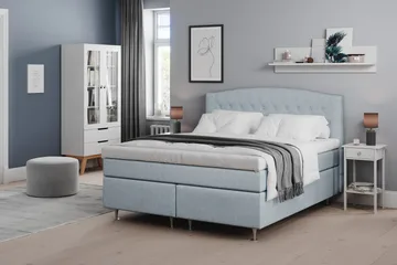 Belda Kontinentalsäng 160x200Fast/Medium - Ljusblå - Möbler - Säng - Kontinentalsäng