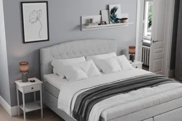 Belda Kontinentalsäng 160x200Medium - Ljusgrå - Möbler - Säng - Kontinentalsäng