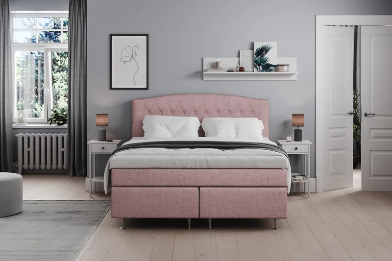 Belda Sängpaket 160x200 Medium - Rosa - Möbler - Säng - Kontinentalsäng