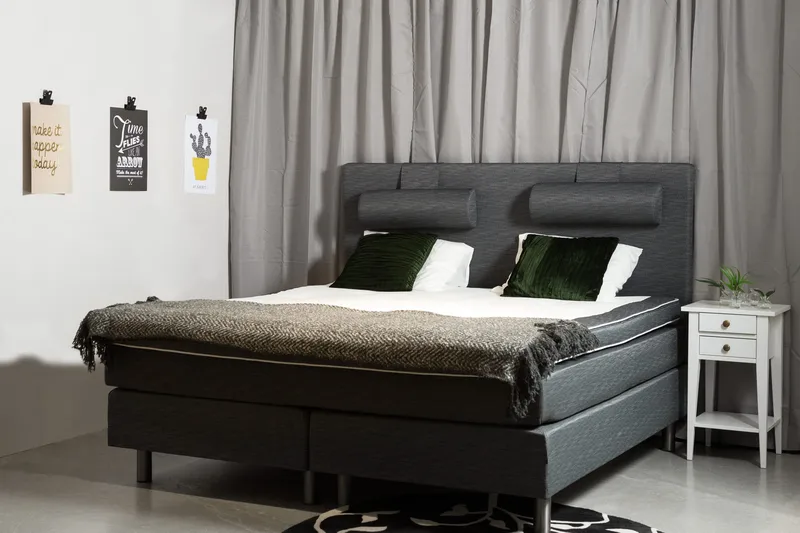 Belinda Komplett Sängpaket 180x200 cm - Mörkgrå - Möbler - Säng - Kontinentalsäng