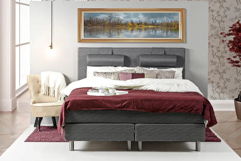 Belinda Sängpaket 160x200 Ancona - Ancona Grå - Möbler - Säng - Kontinentalsäng