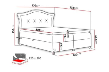 Boisdale Kontinentalsäng 120x200 cm - Möbler - Säng - Kontinentalsäng