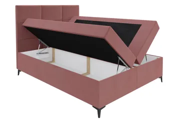 Boksta Kontinentalsäng 160x200 cm LED-belysning - Grå - Möbler - Säng - Kontinentalsäng