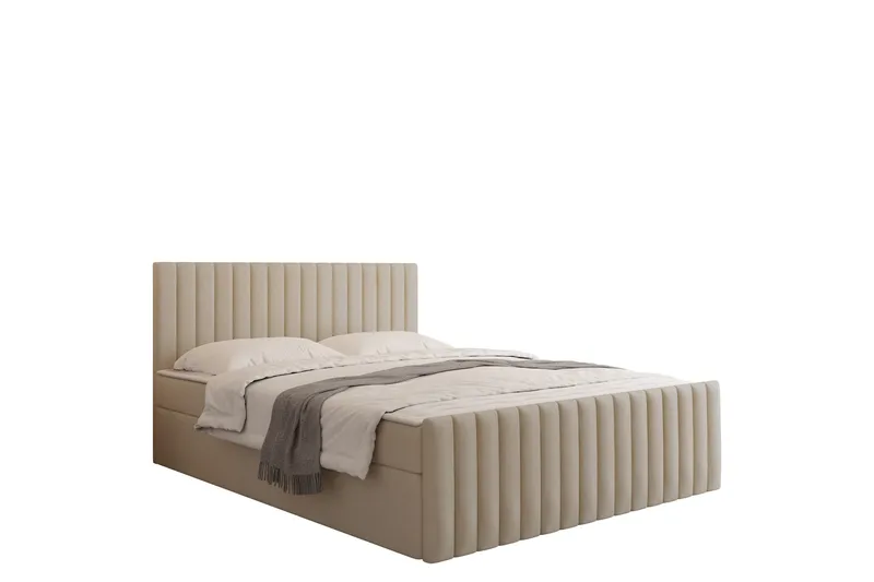 Calrosor Sängpaket Kontinentalsäng med Förvaring 180x200 cm, Beige