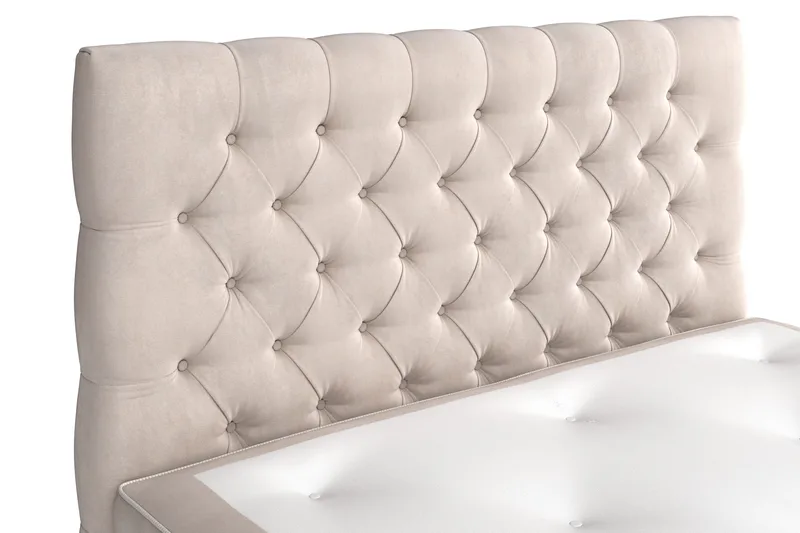 Celine Sängpaket 140x200cm - Beige/Sammet - Möbler - Säng - Kontinentalsäng